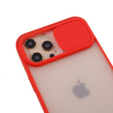 iPhone 12 Pro Max Frosted Plastic Case w. CamSlider - Red