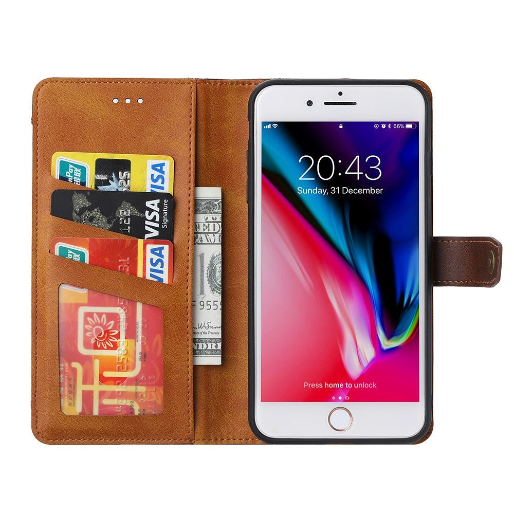 iPhone SE (2022/2020)/8/7 Leather Case w. Card Holder - Red