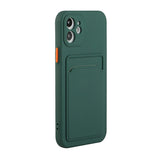 EIDERWOOD iPhone 12 Mini Flexible Plastic Case with Cardholder - Green