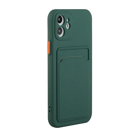 EIDERWOOD iPhone 12 Mini Flexible Plastic Case with Cardholder - Green