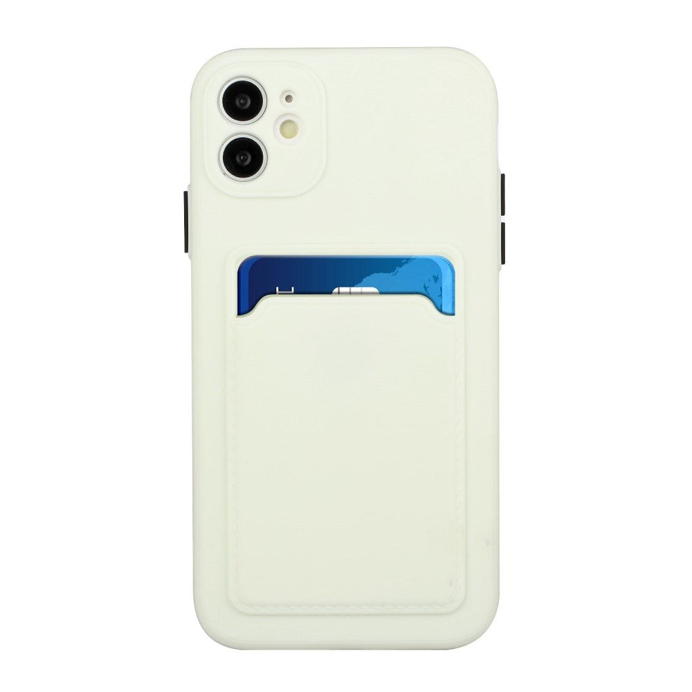 EIDERWOOD iPhone 12 Mini Flexible Plastic Case with Cardholder - White