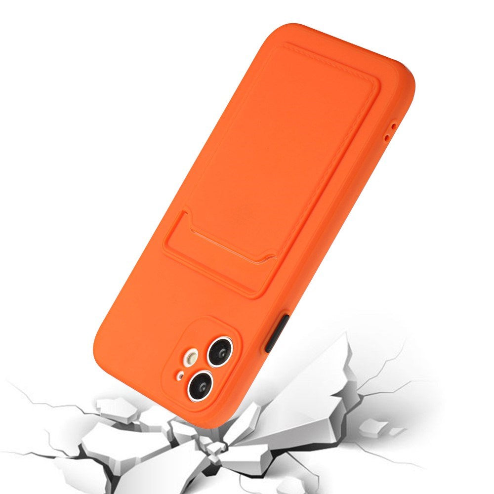 EIDERWOOD iPhone 12 Mini Flexible Plastic Case with Cardholder - Orange