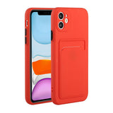 EIDERWOOD iPhone 12 Mini Flexible Plastic Case with Cardholder - Red