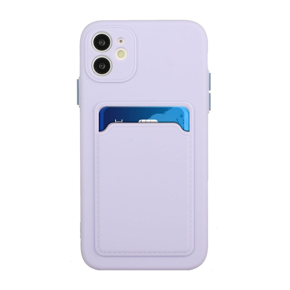 EIDERWOOD iPhone 12 Mini Flexible Plastic Case with Cardholder - Purple