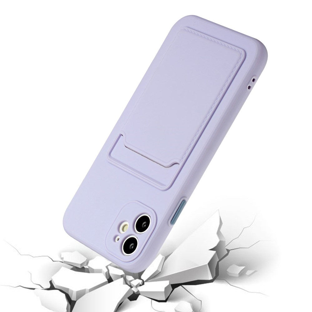 EIDERWOOD iPhone 12 Mini Flexible Plastic Case with Cardholder - Purple