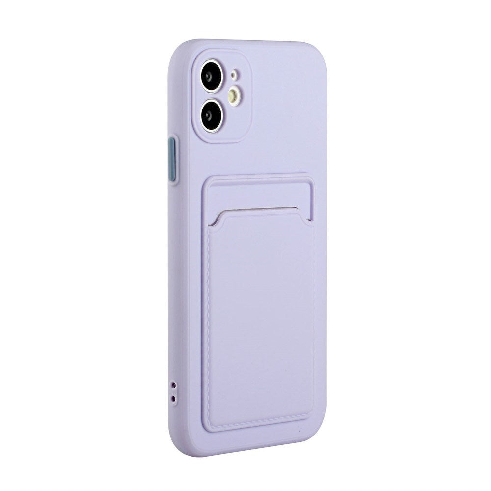 EIDERWOOD iPhone 12 Mini Flexible Plastic Case with Cardholder - Purple