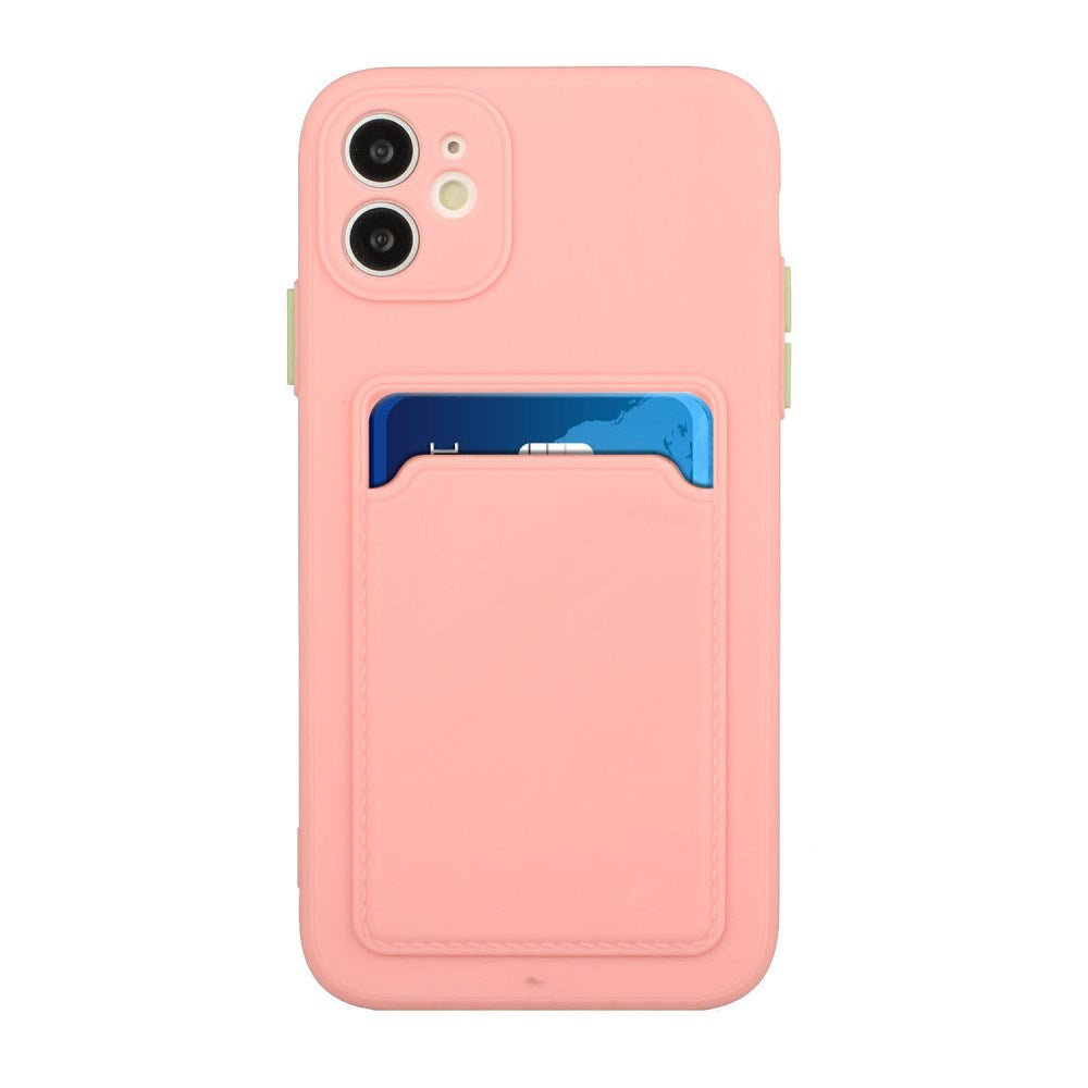 EIDERWOOD iPhone 12 Mini Flexible Plastic Case with Cardholder - Pink