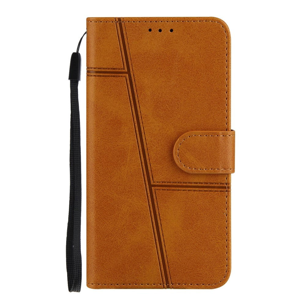 iPhone 8 Plus / 7 Plus Leather Flip Case with Wallet and Strap - Brown