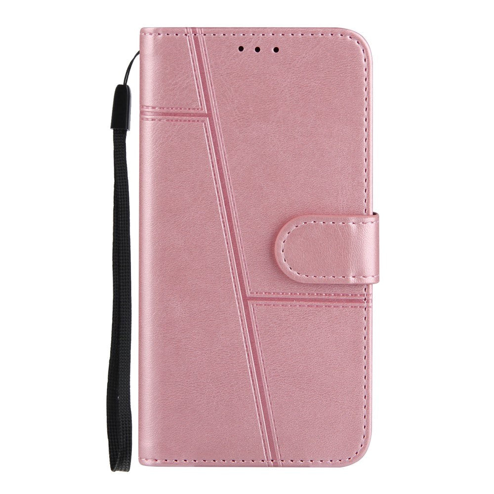 iPhone 8 Plus / 7 Plus Leather Flip Case with Wallet and Strap - Pink