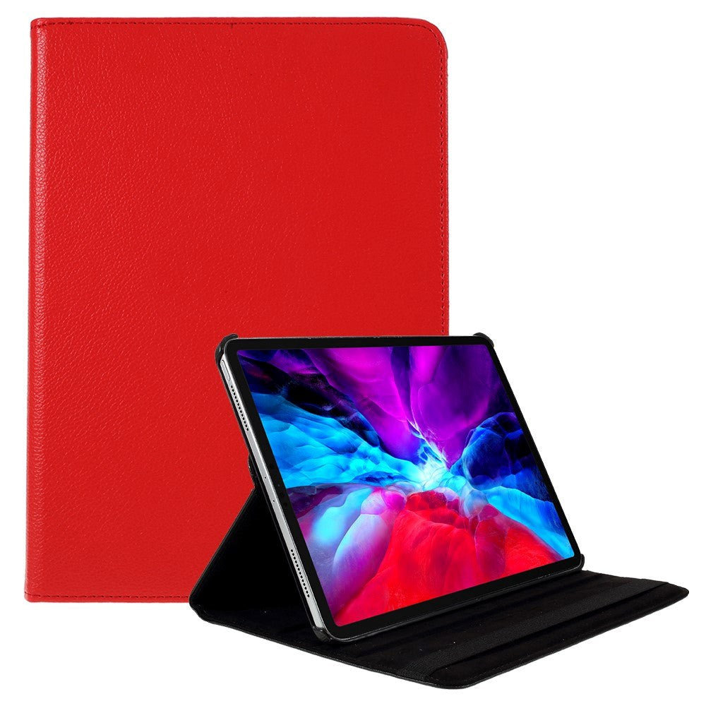 iPad Pro 12.9" (2022/2021/2020) Leather Case w. 360 Degree Stand Function - Red