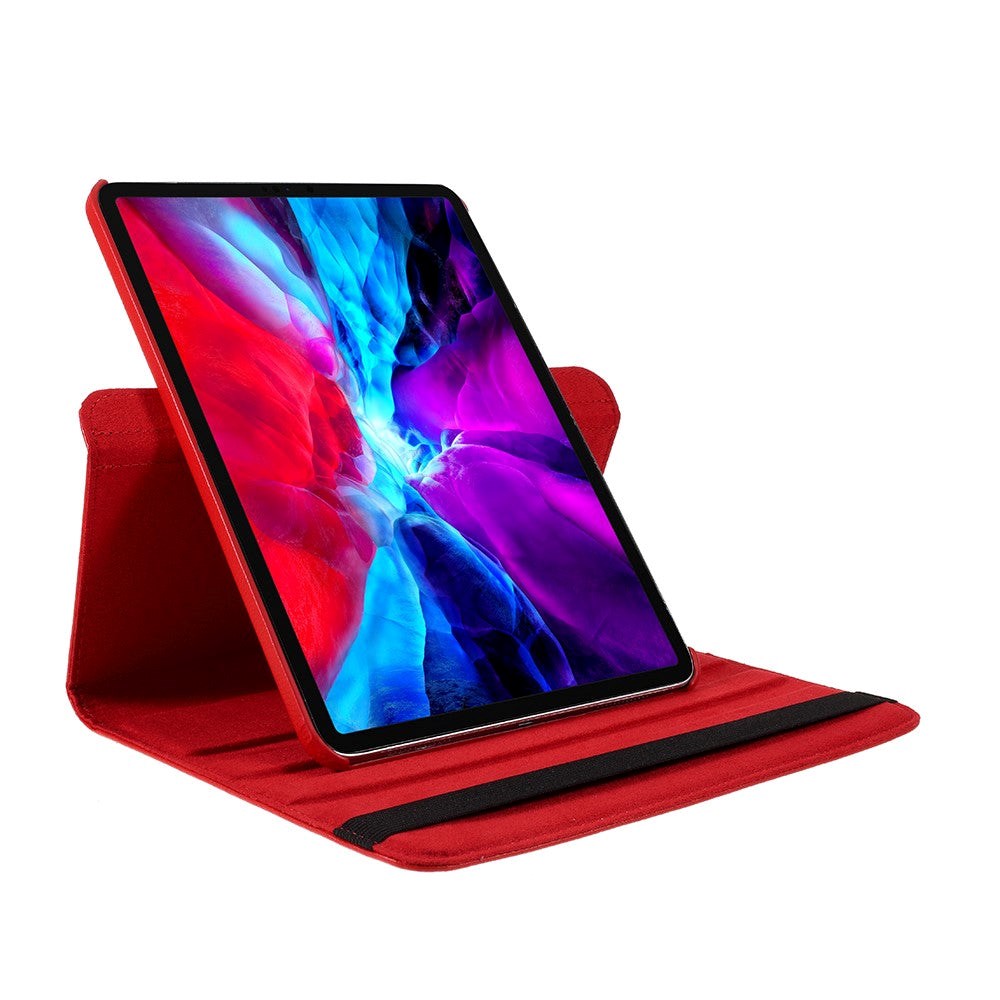 iPad Pro 12.9" (2022/2021/2020) Leather Case w. 360 Degree Stand Function - Red