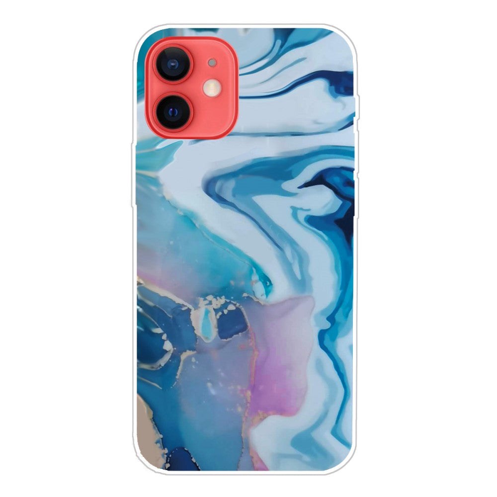 iPhone 13 Flexible Plastic Case - Liquid Marble