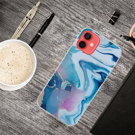 iPhone 13 Flexible Plastic Case - Liquid Marble