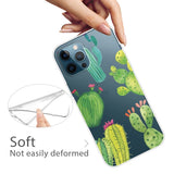 iPhone 13 Pro Max Flexible Plastic Case - Transparent / Cactus