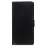 iPhone 13 Pro Max Sleek Leather Wallet Case - Black