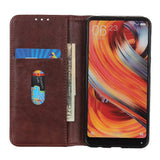 iPhone 13 Mini Litchi Leather Wallet Case - Brown