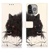 iPhone 13 Pro Max Leather Wallet Case - Bloody Wolf