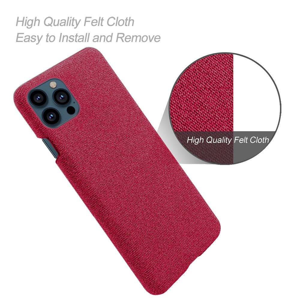 iPhone 13 Pro KSQ Fabric Plastic Case - Red