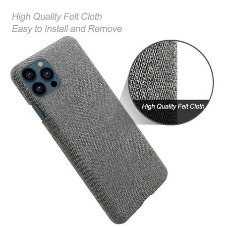 iPhone 13 Pro KSQ Fabric Plastic Case - Grey