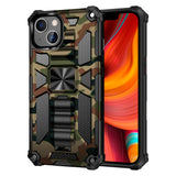 iPhone 13 Camouflage Tough Case w. Kickstand - Army Green