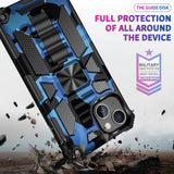 iPhone 13 Camouflage Tough Case w. Kickstand - Dark Blue