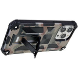 iPhone 13 Pro Camouflage Tough Case w. Kickstand - Army Green