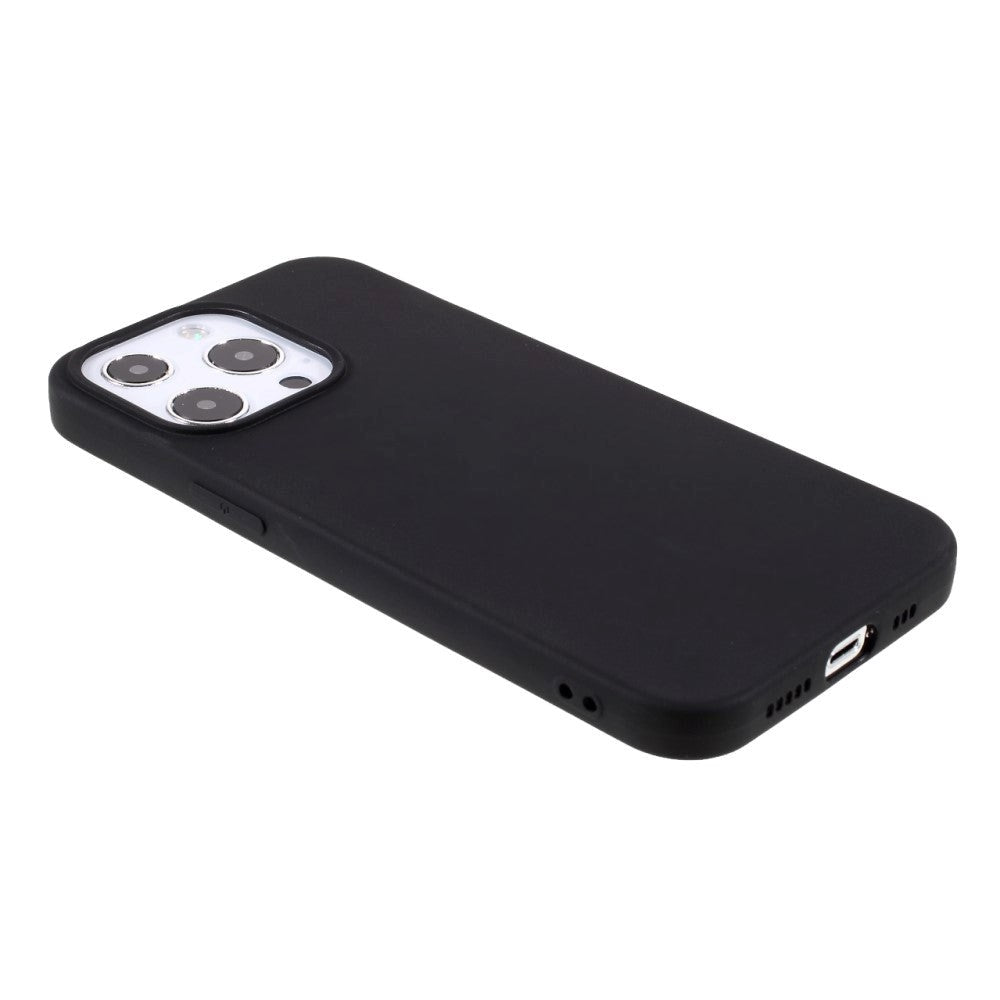 iPhone 13 Pro Max Flexible TPU Plastic Back Case - Black