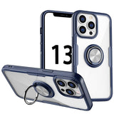 iPhone 13 Pro Tough Case w. Magnetic Kickstand - Transparent / Blue