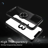 iPhone 13 Pro Tough Case w. Magnetic Kickstand - Transparent / Blue