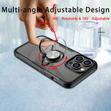 iPhone 13 Pro Tough Case w. Magnetic Kickstand - Transparent / Black