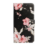 EIDERWOOD iPhone 13 Mini Leather Wallet Case w. Print - Azalea Flower