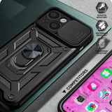 iPhone 13 Tough Case w. Magnetic Kickstand & Cam Slider - Black