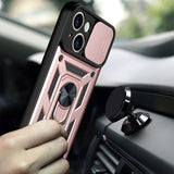 iPhone 13 Tough Case w. Magnetic Kickstand & Cam Slider - Rose Gold