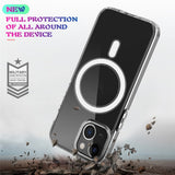 iPhone 13 EIDERWOOD Flexible Plastic Phone Case - MagSafe Compatible - Transparent / White
