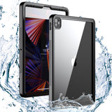 iPad Pro 12.9" (2022 / 2021 / 2020 / 2018) Waterproof Case with Built-in Screen Protector - Transparent / Black