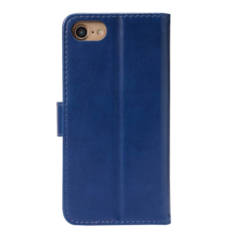 iPhone SE (2022/2020)/8/7 Wallet Case - Vertical Needlework - Blue