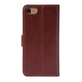 iPhone SE (2022/2020)/8/7 Wallet Case - Vertical Needlework - Brown