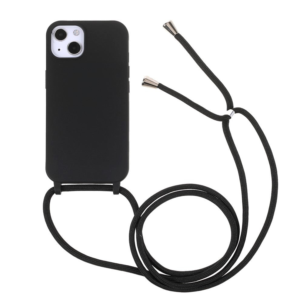 iPhone 13 Mini Flexible Plastic Case w. Hand Strap - Black