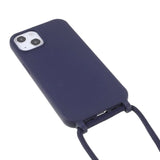 iPhone 13 Mini Flexible Plastic Case w. Hand Strap - Dark Blue