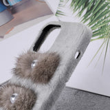 iPhone 13 Plastic Case - Plush Love Beads - Grey