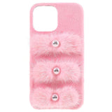 iPhone 13 Pro Plastic Case - Plush Love Beads - Pink