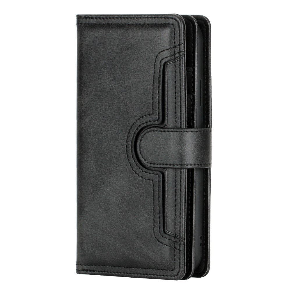EIDERWOOD iPhone 13 Flip Case with Card Holder and Strap - Black