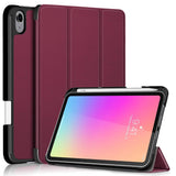 iPad Mini (2021) Tri-fold Flip Case w. Apple Pencil Holder - Wine Red