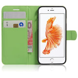 iPhone SE (2022 / 2020) / 8 / 7 Phone Wallet Case Soft Pouch Leather Green