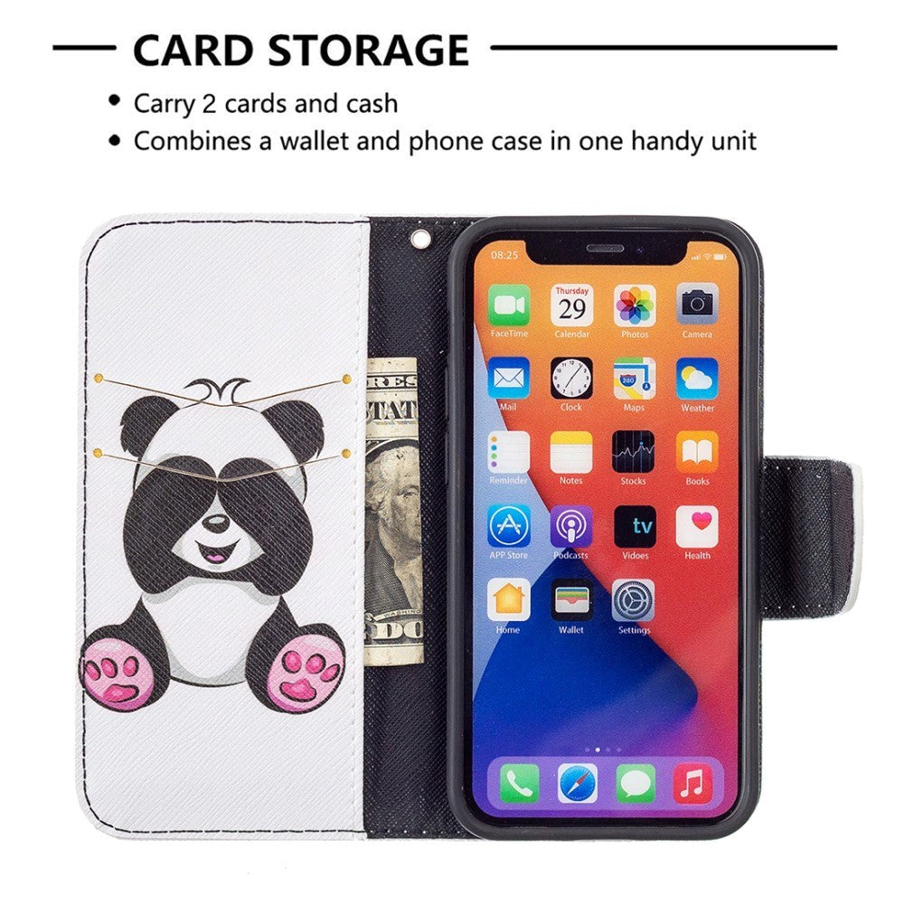 iPhone 13 Leather Wallet Case - Panda