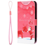 iPhone 13 Pro Leather Christmas Wallet Case - Baby Reindeer