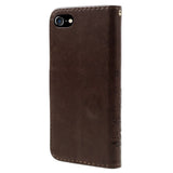 iPhone SE (2022/2020)/8/7 Butterflies Leather Wallet Case - Brown