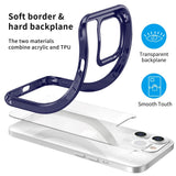 iPhone 13 Pro LEEU DESIGN Drop-Proof Flexible Plastic Case - Transparent / Blue