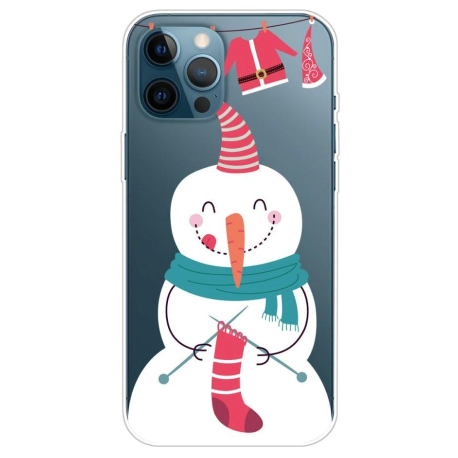 iPhone 13 Pro Max Flexible Plastic Christmas Case - Merry Christmas - Merry Snowman