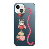 iPhone 13 Plastic Christmas Case - Christmas Owl - Transparent